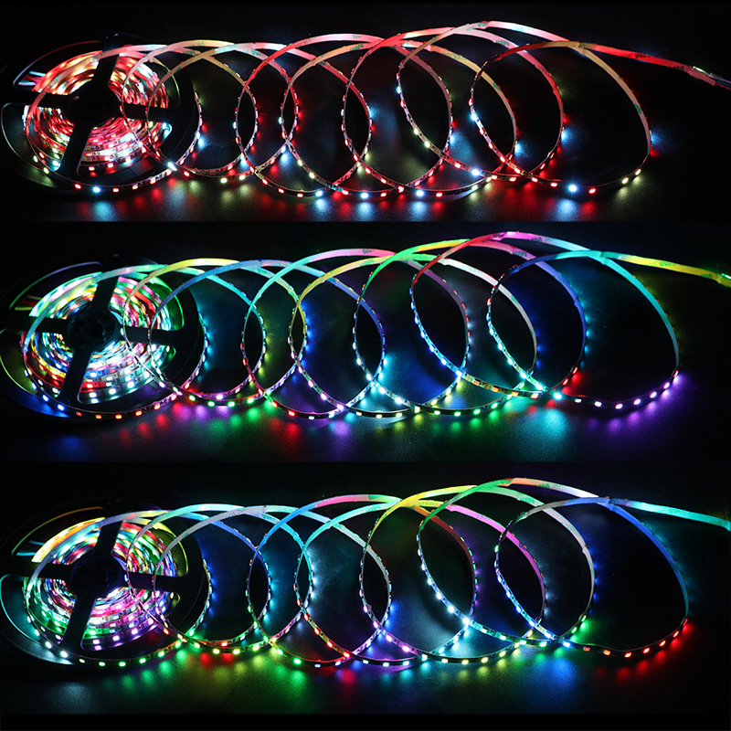 SK6812 RGB 3535SMD 90LEDS/M DC5V 5MM-Wide Digital Intelligent Addressable LED Strip Lights - 3.28 - 6.56ft per roll SK6812 RGB 3535SMD 90LEDS/M DC5V 5MM-Wide Digital Intelligent Addressable LED Strip Lights - 3.28 - 6.56ft per roll